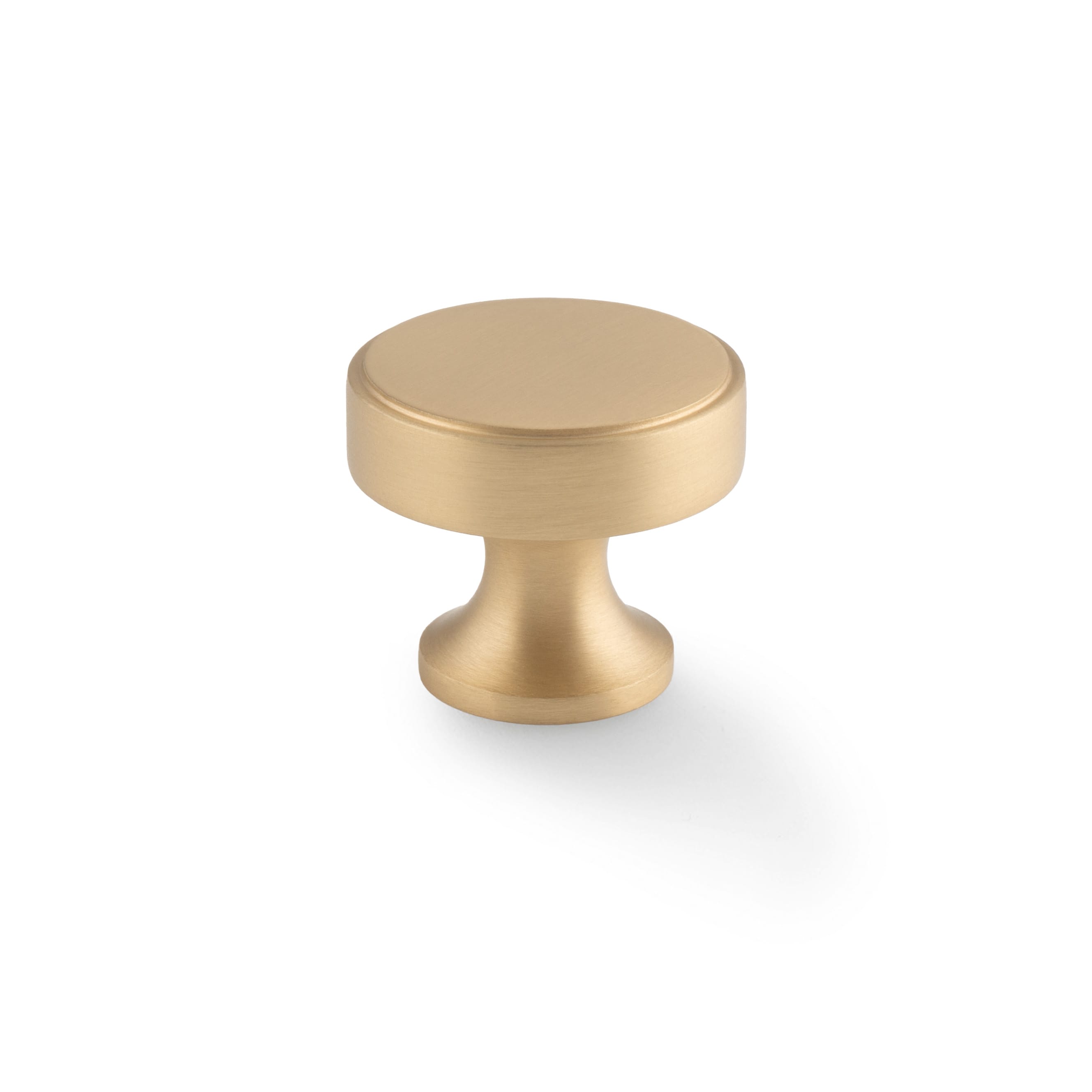 Havana | Knop i Børstet Messing med Lak Ø 38 mm x D 32,5 mm Alexander & Wilks AW855-38-SB FINICC