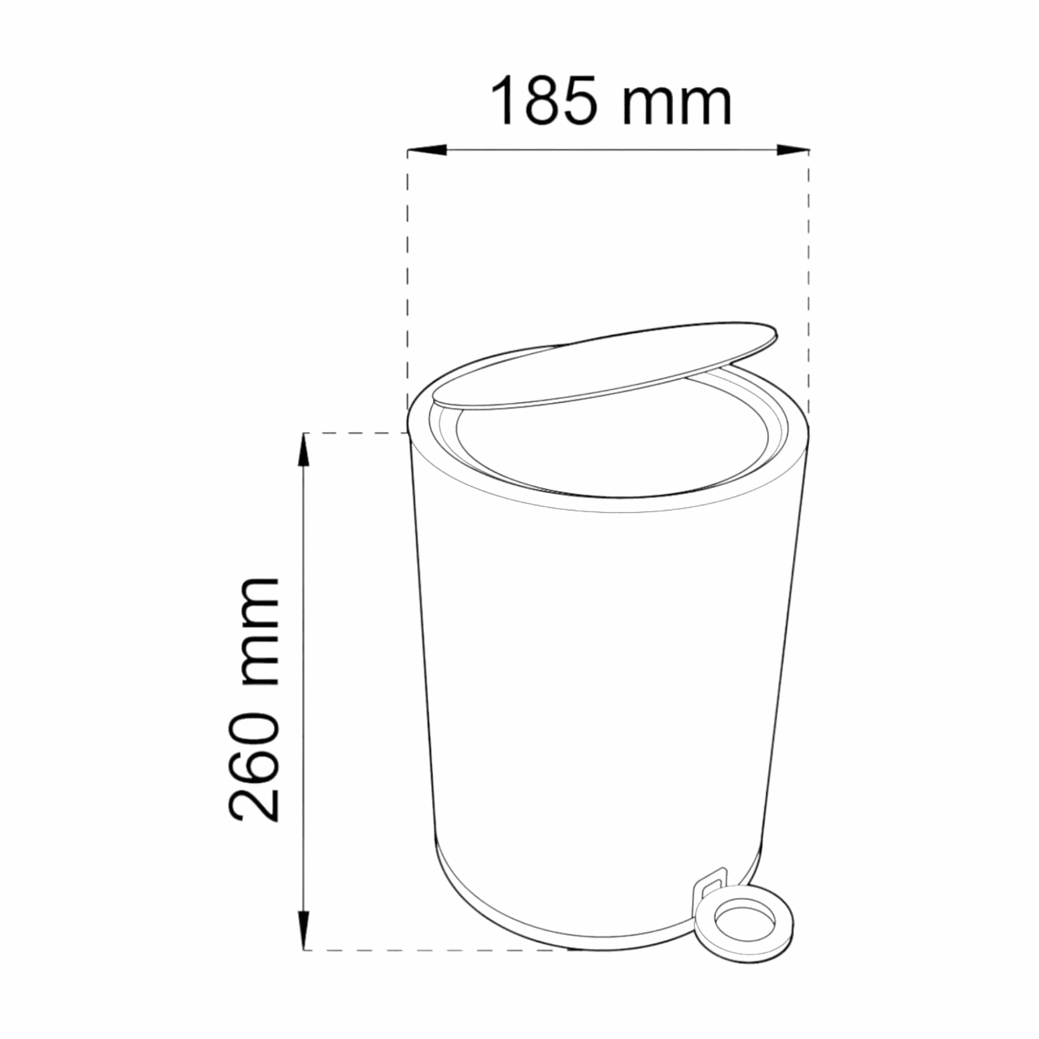 Blossom | Pedalspand i Børstet stål Habo HB-30126 FINICC