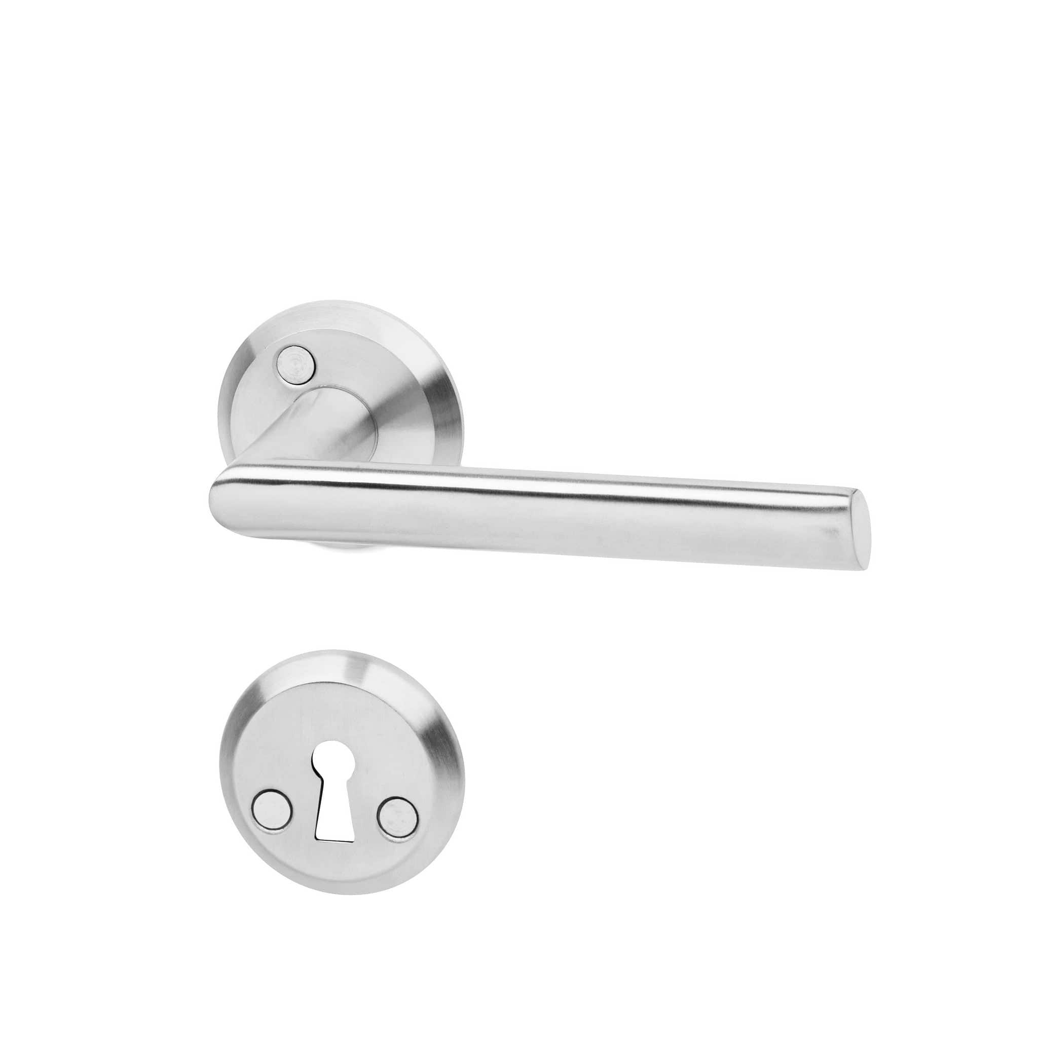 Boston | Dørhåndtag i Rustfrit Stål inkl nøgleskilte L 130 mm (C/C 30 mm) Habo HB-18202 FINICC