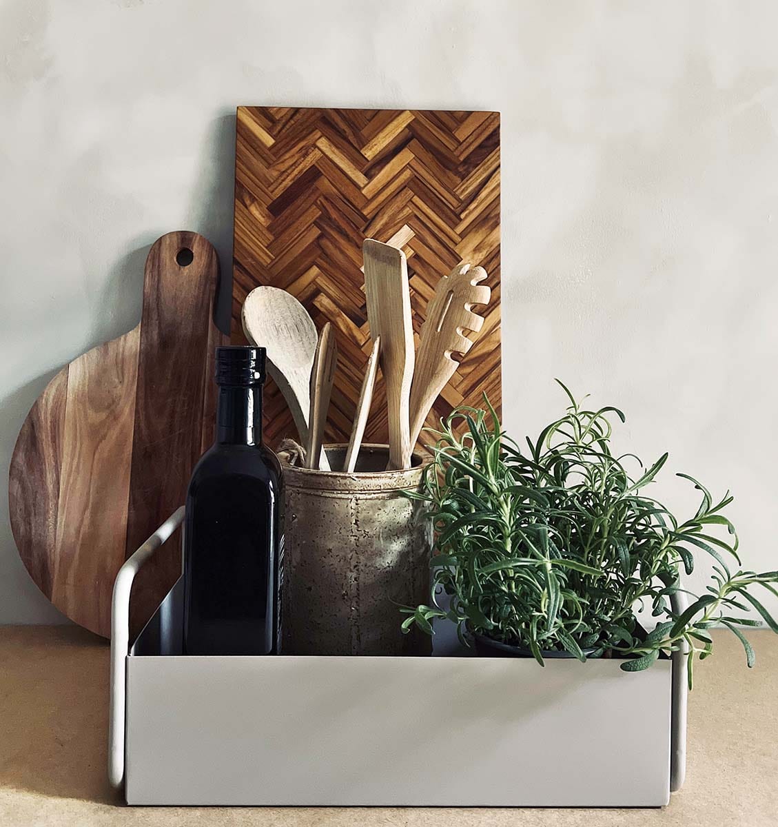 Box | Bricka i Matt Beige