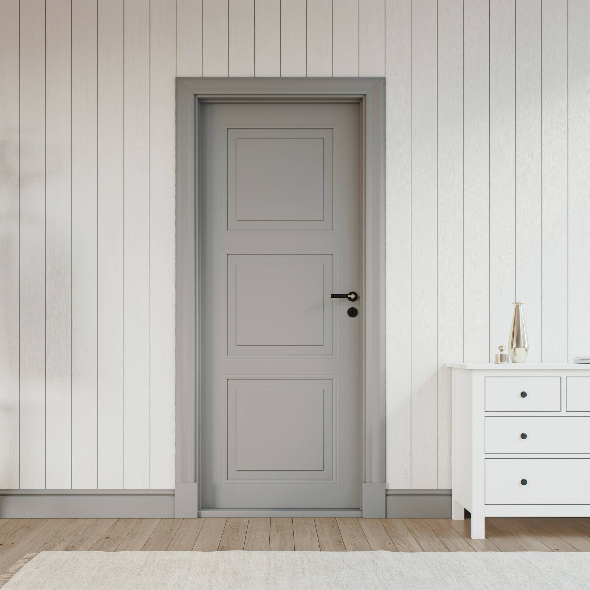 Brighton | Dørhåndtag i Sort / Messing inkl nøgleskilte L 126 mm (C/C 30 mm) Habo HB-18671 FINICC