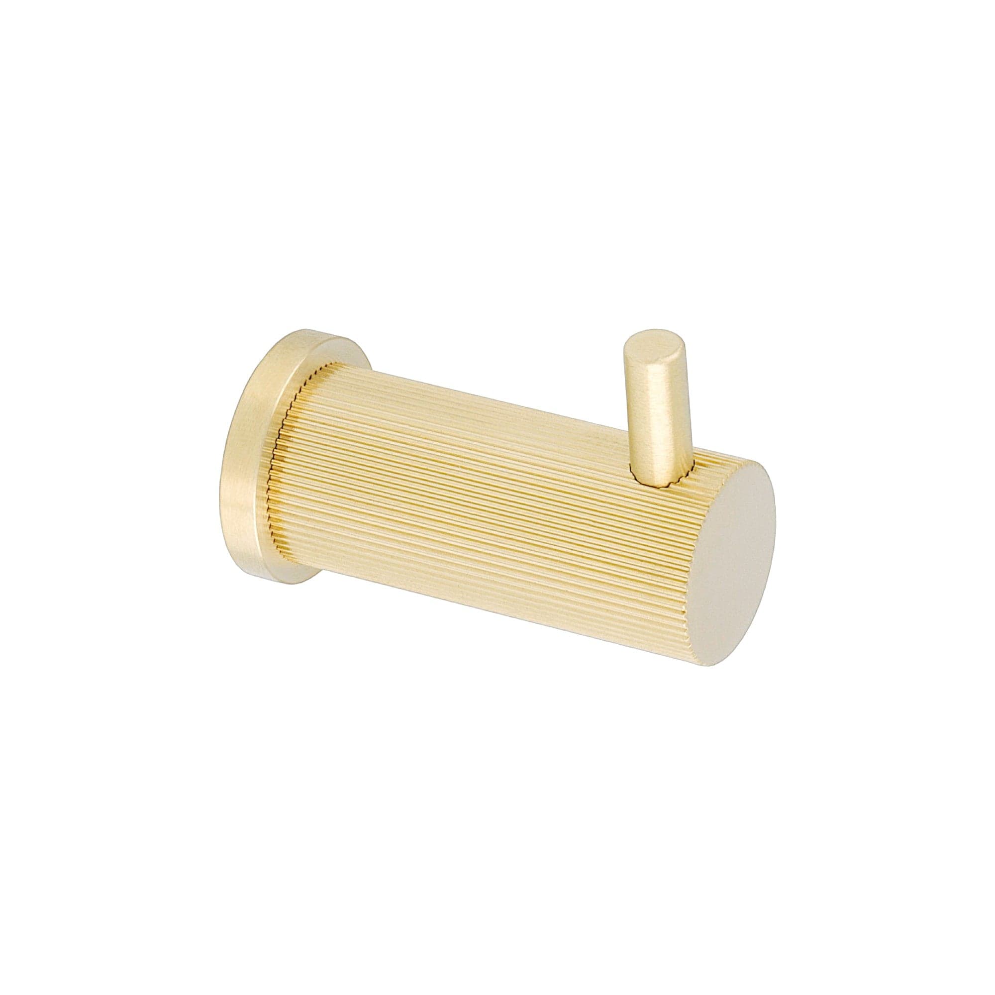 Brunel Hook Reeded | Knage i Børstet Messing med Lak Ø 18 mm x D 48 mm Alexander & Wilks AW776SBPVD FINICC