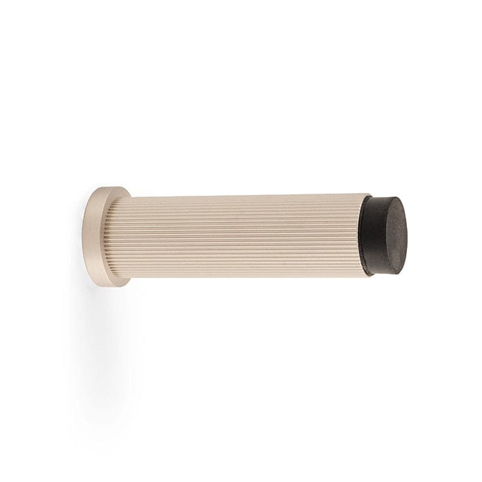 Brunel Reeded | Dørstopper i Rustfrit Stål Finish Ø 20 mm x D 75 mm Alexander & Wilks AW602-75-SN FINICC