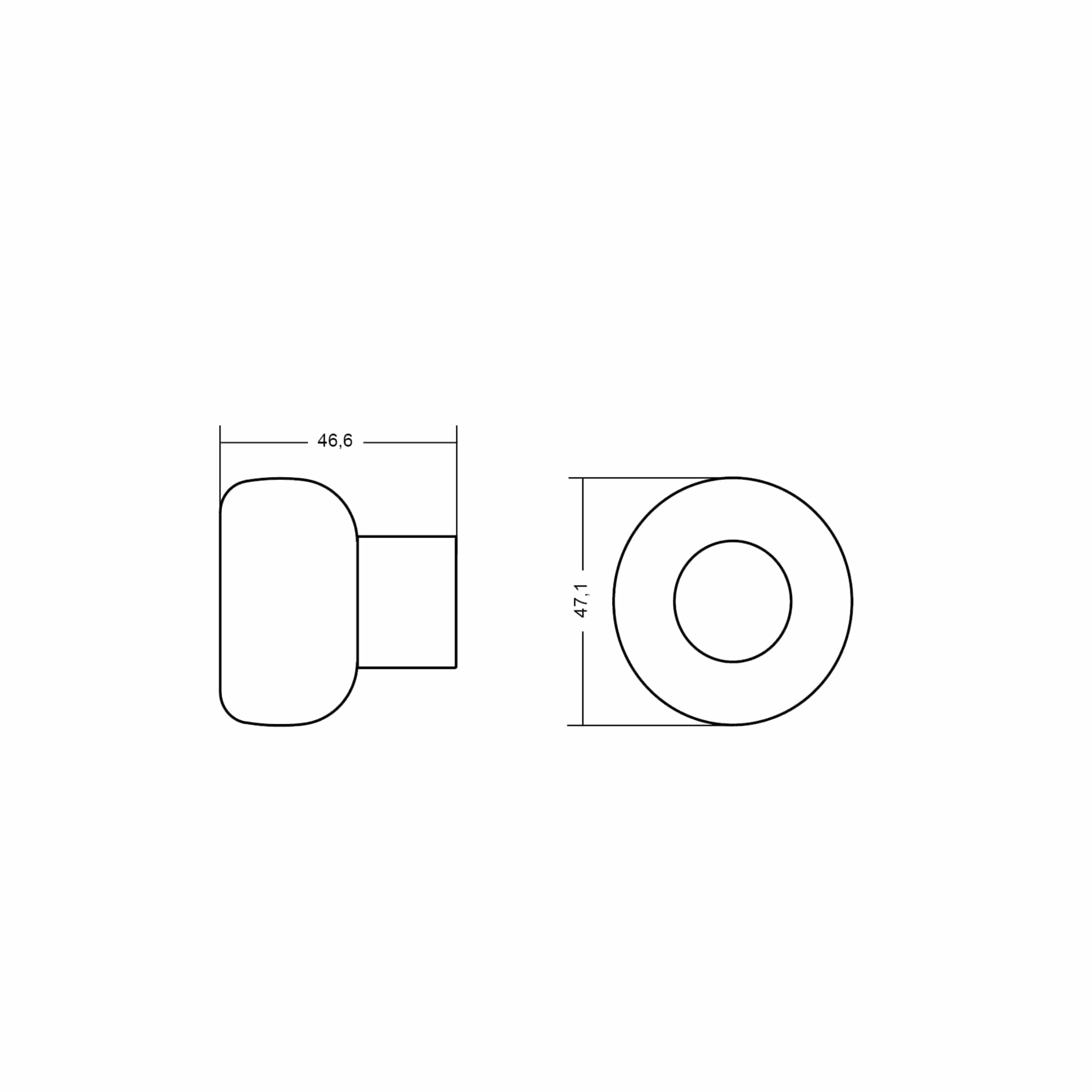 Buggy | Dørstopper i Børstet Messing Ø 47,1 mm x H 46,6 mm Viefe VF-8003047L618 FINICC