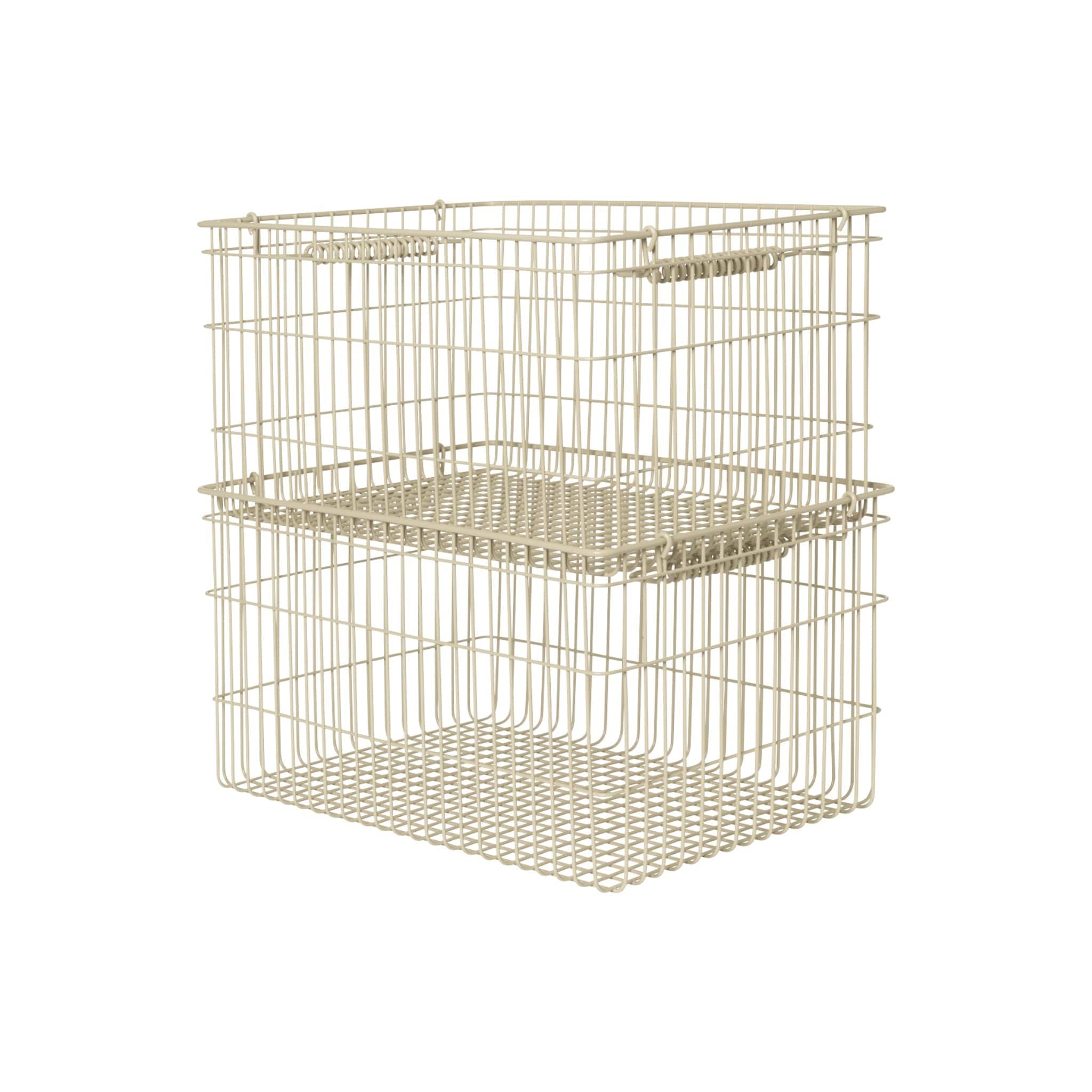 Cala Stackable - Set of 2 | Kurv i Cashmere L 20,2 mm x B 18,8 mm Ferm Living FL-1104269878 FINICC