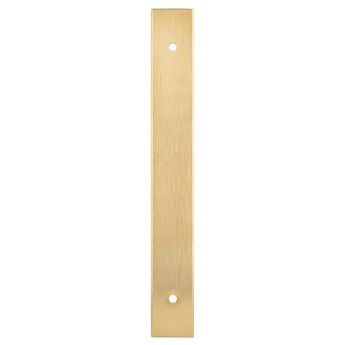 Rectangular | Bagplade i Børstet Messing med Lak L 168 mm (C/C 128 mm) Alexander & Wilks AWBP128SBPVD FINICC