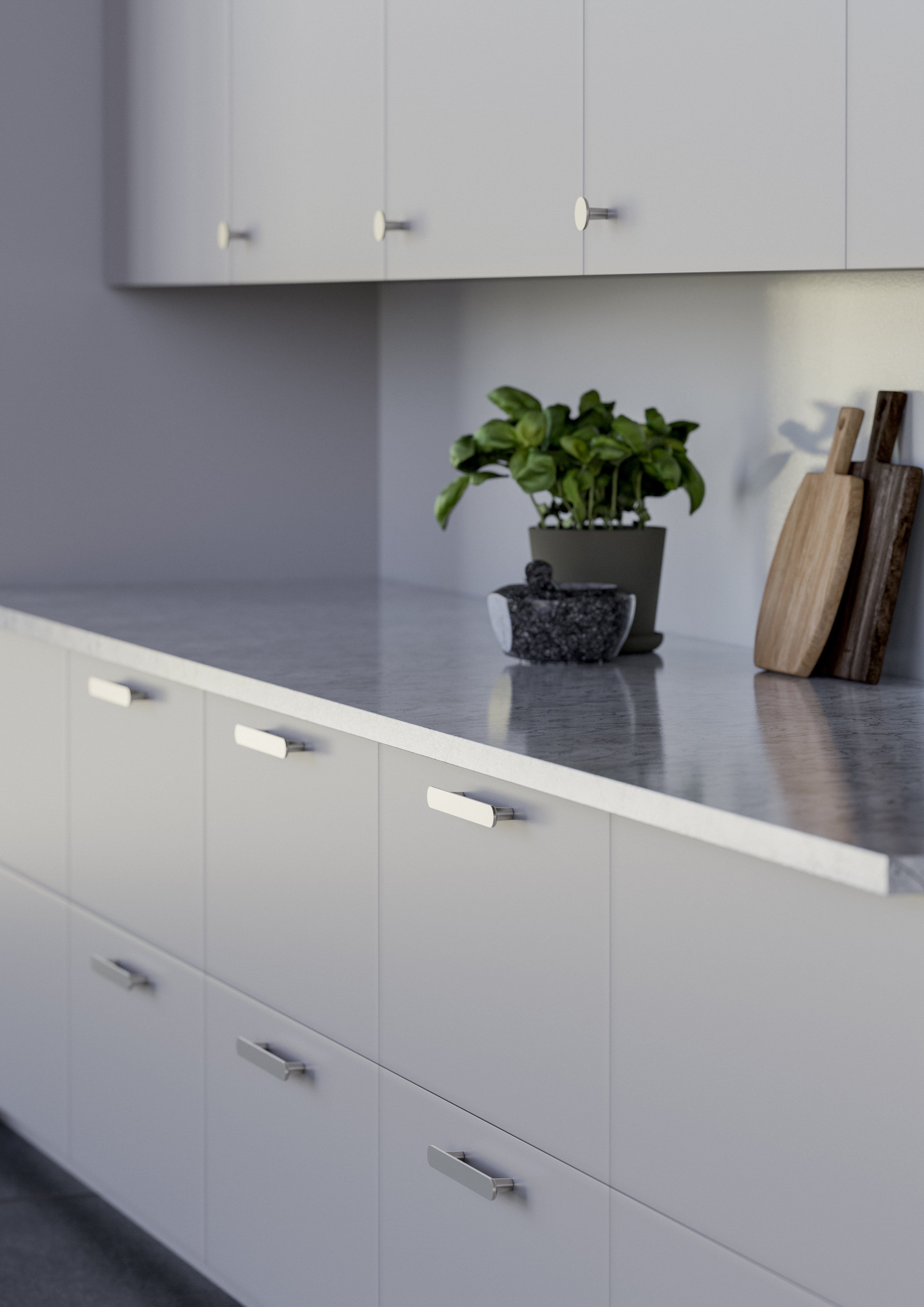 Cesano | Handtag i Blank Krom
