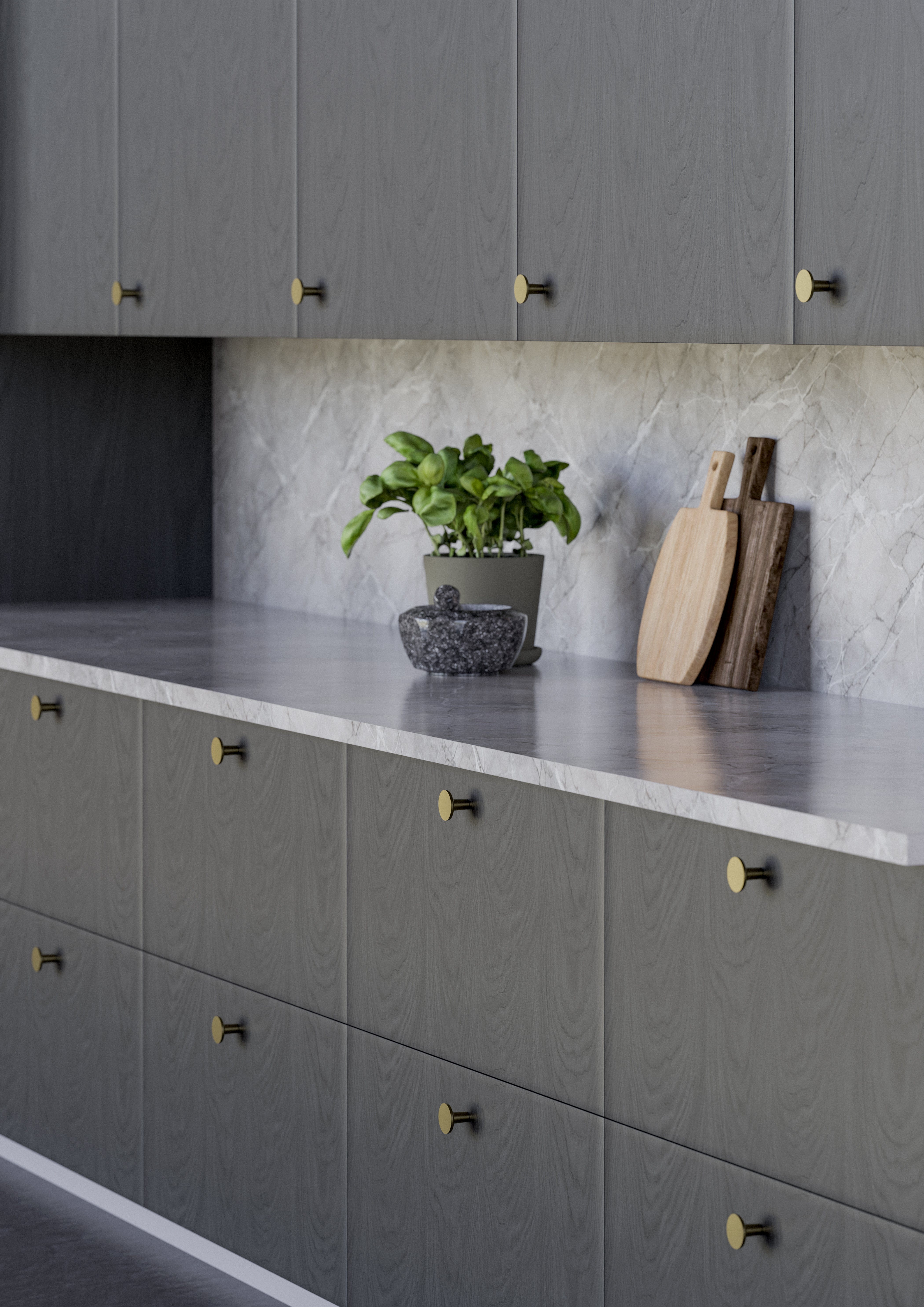 Cesano | Knopp i Blank Krom