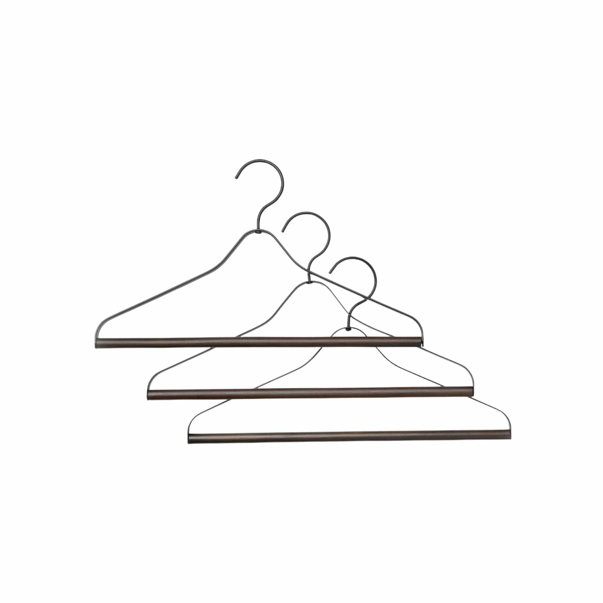 Coat Hangers | Hängare i Svartbetsad Trä - 3 st