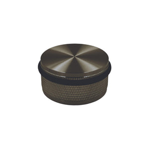 Cross Floor | Dörrstopp i Brunerad Mässing - utan lack - golvmonterad