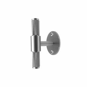 Cross T-Bar Plate | Handtag/Knopp i Rostfritt Stål med bakplatta