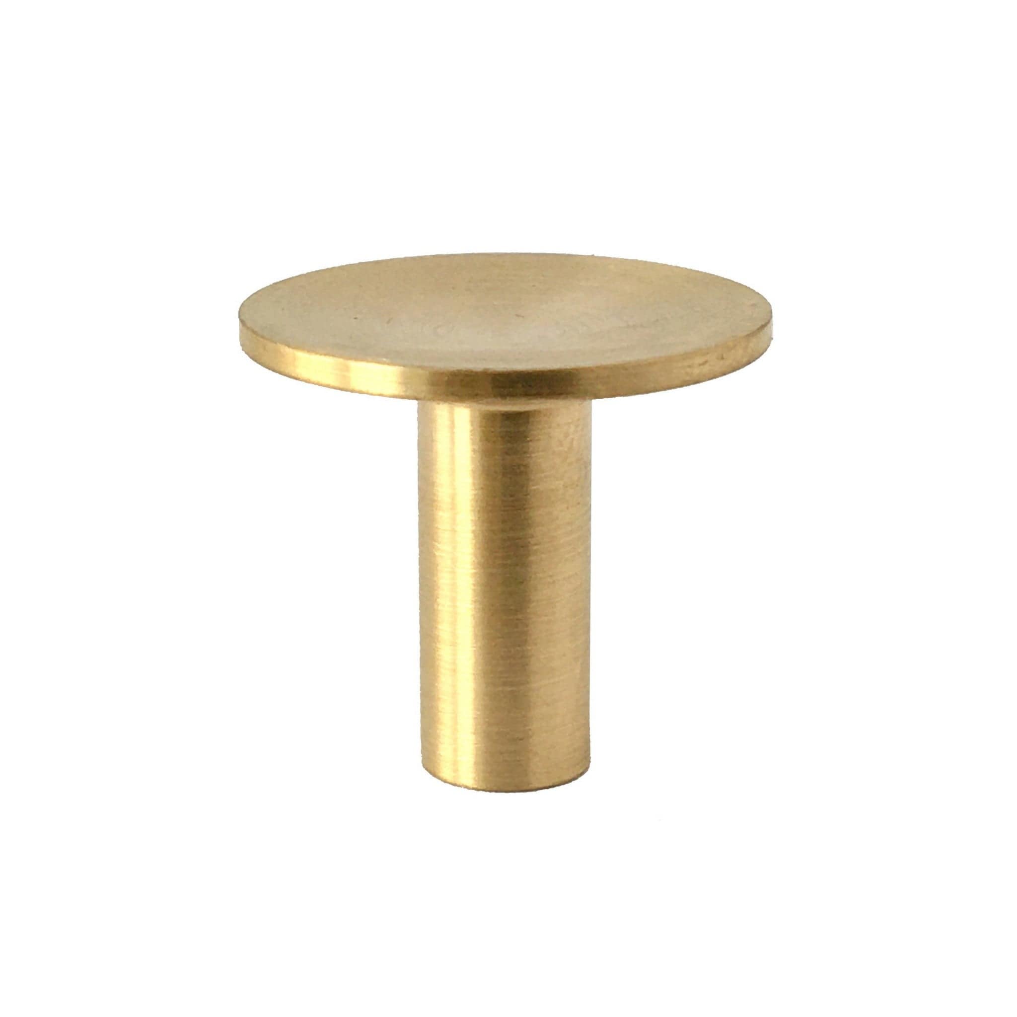 Deep | Knop i Børstet Messing uden Lak Ø 24 mm x D 21 mm I-REFINE IR-250001 FINICC