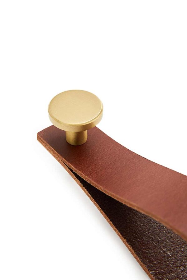 Dot Hook | Knage i Brun Læder/Messing L 150 mm x B 25 mm MOUD Home MH-210805 FINICC