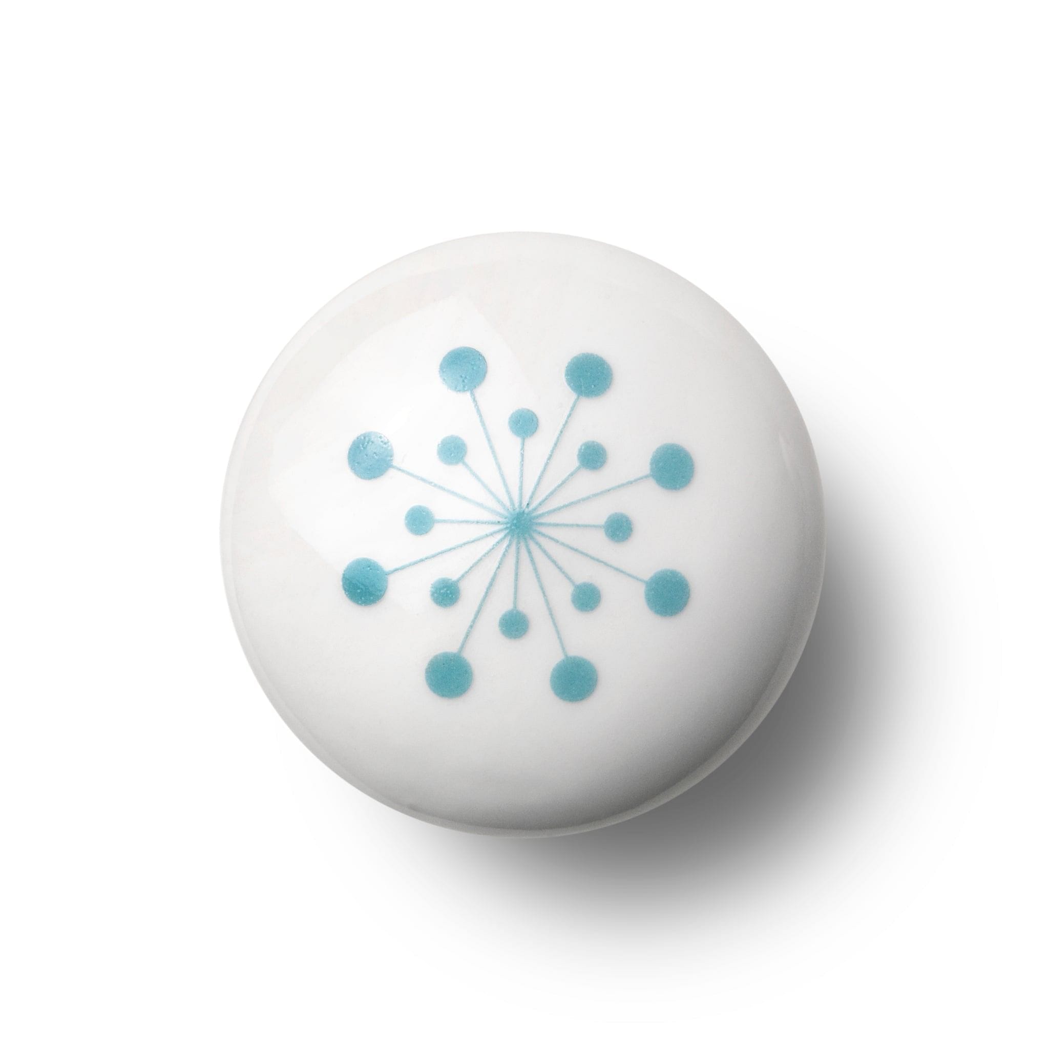 Flower Light Blue | Møbelknop eller Knage i Porcelæn / Lyseblå Anne Black FINICC