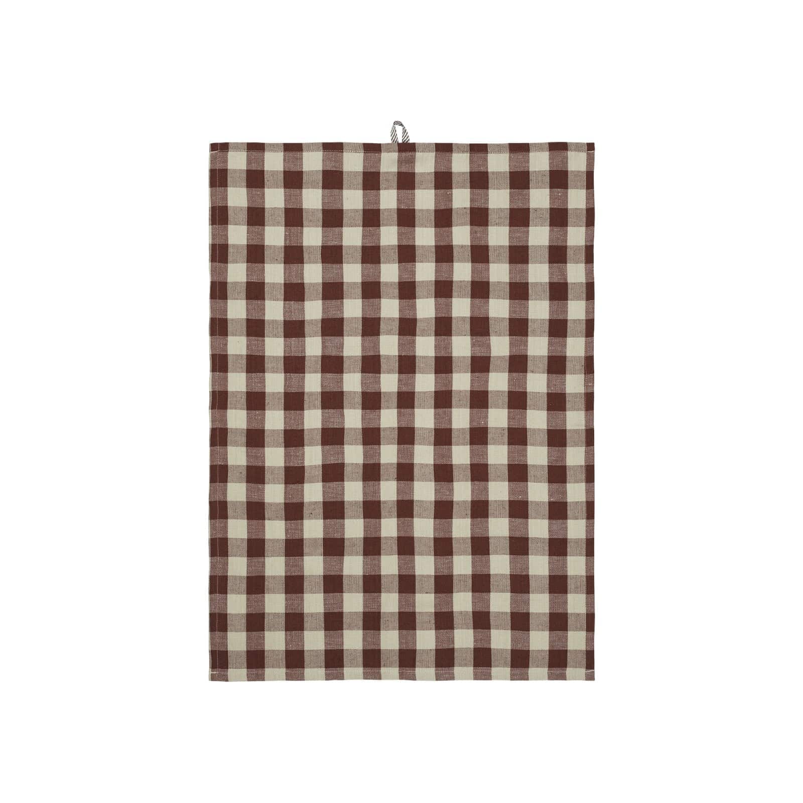 Hale Tea Towel - Cinnamon/Grey Green