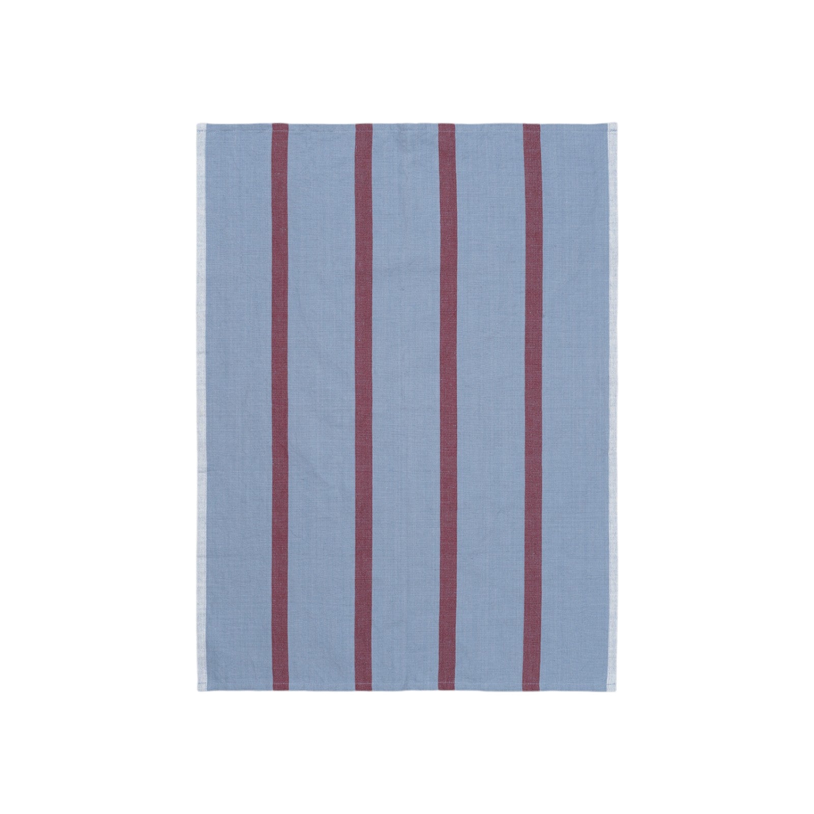 Hale Tea Towel - Faded Blue/Burgundy