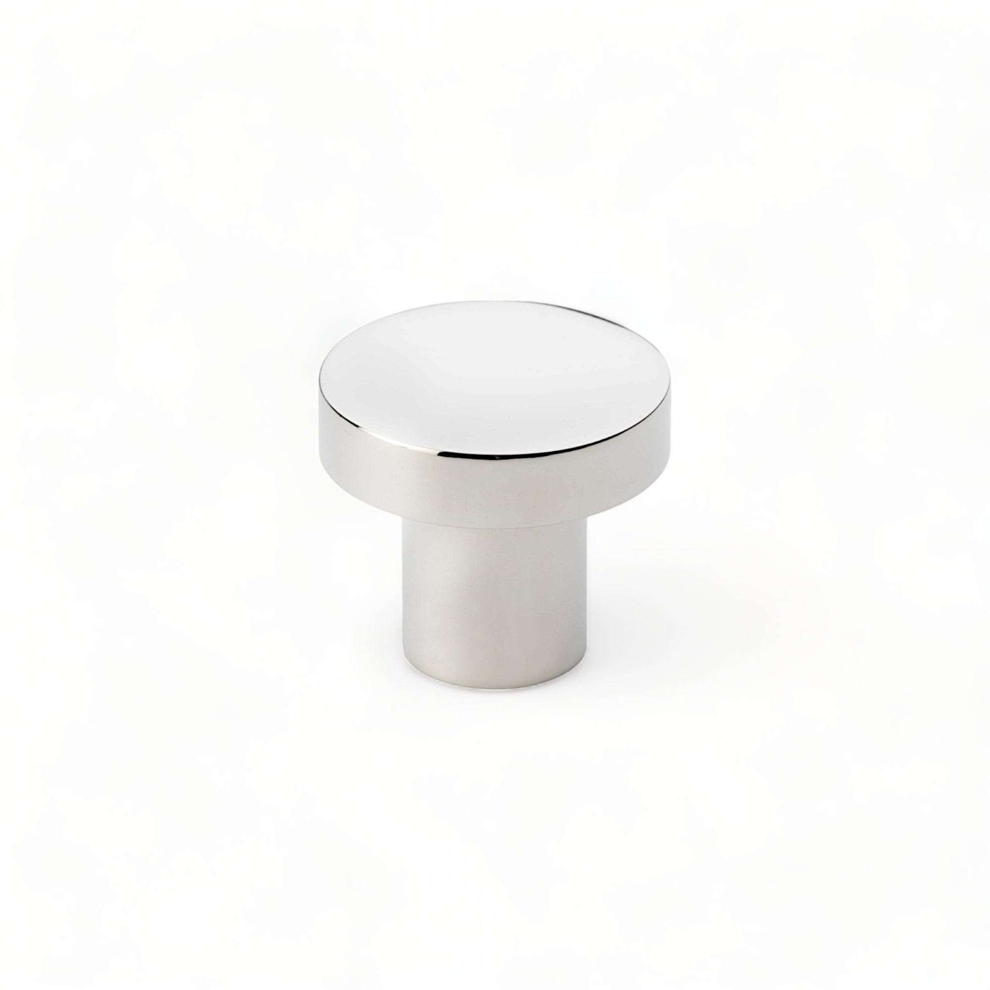 Hanover Plain | Knop i Blank Nikkel Ø 30 mm x D 26 mm Alexander & Wilks AW821-30-PN FINICC