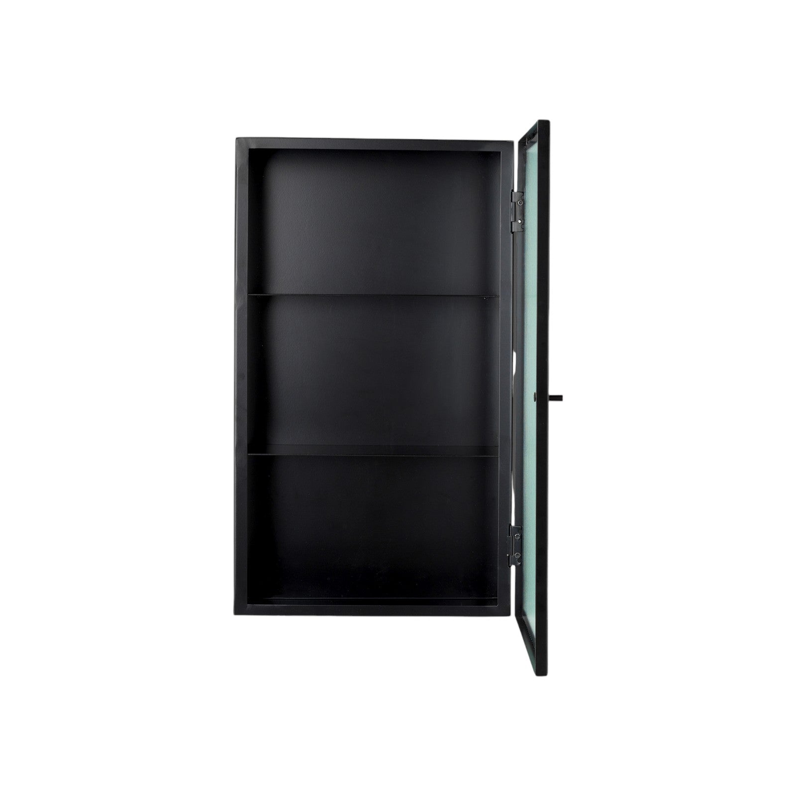 Haze Wall Cabinet - Reeded Glass - Black