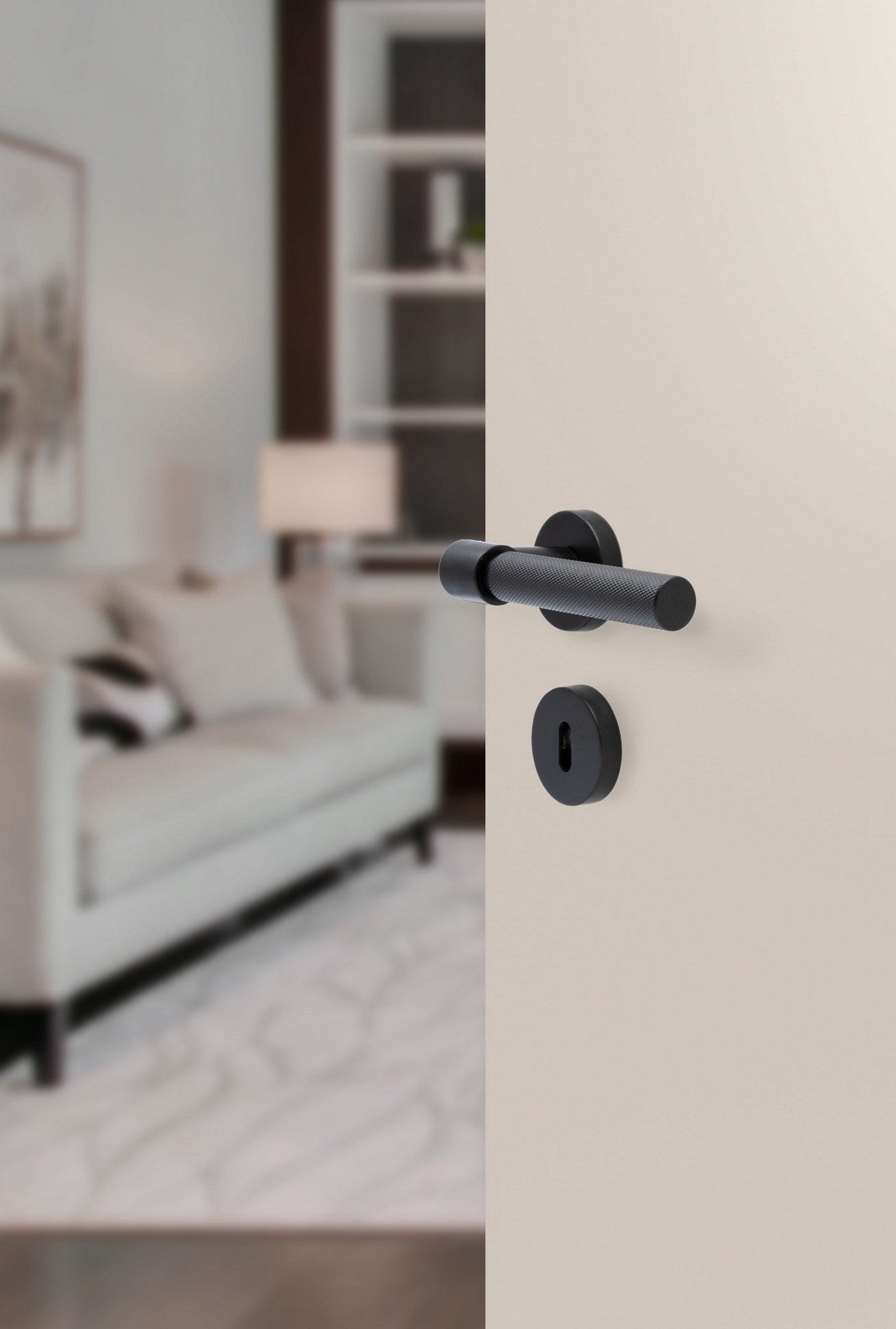 Helix Cross | Dørhåndtag i Mat Sort L 150 mm (C/C 30 mm) Beslag Design 751011-41 FINICC