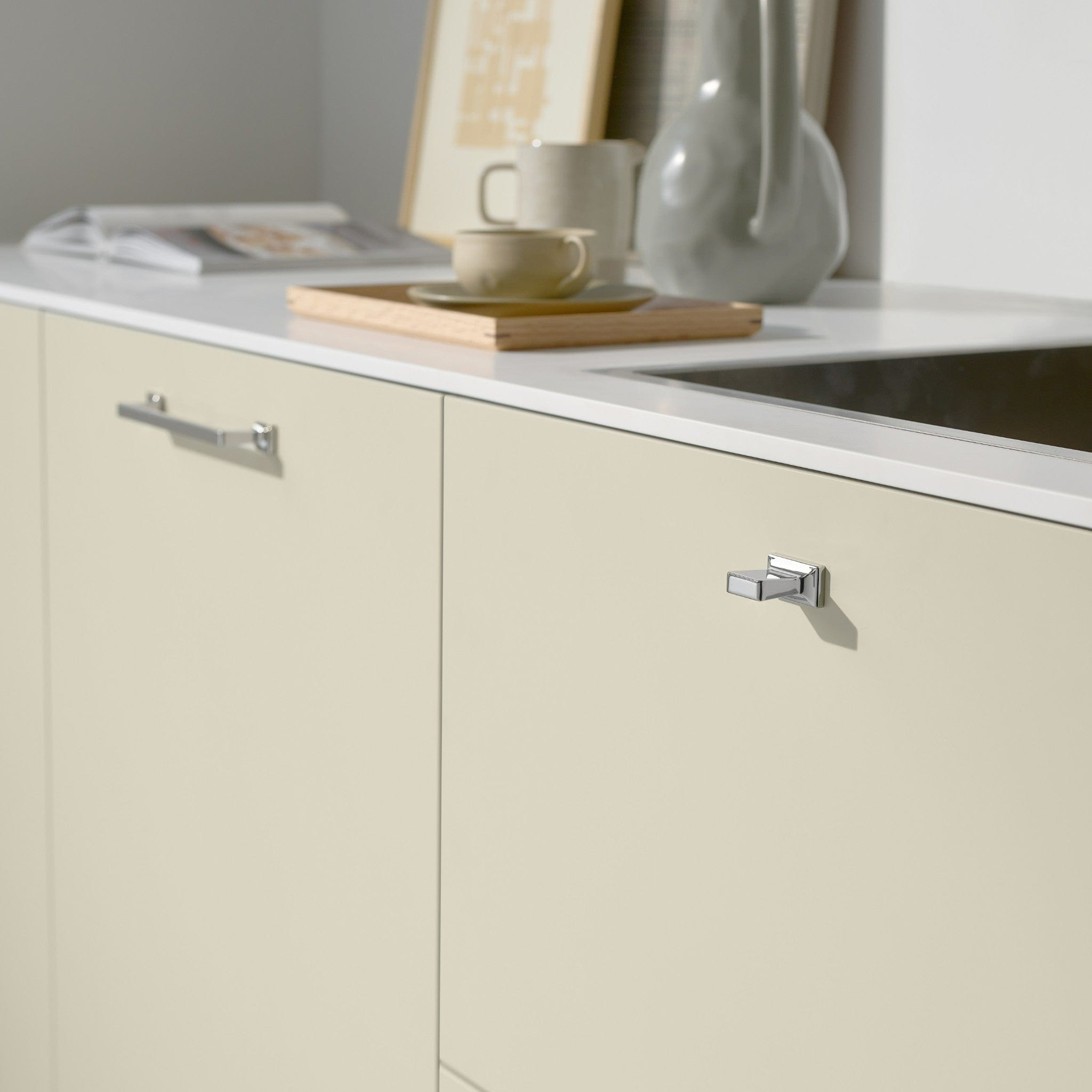 Heritage | Handtag/Knopp i Blank Nickel