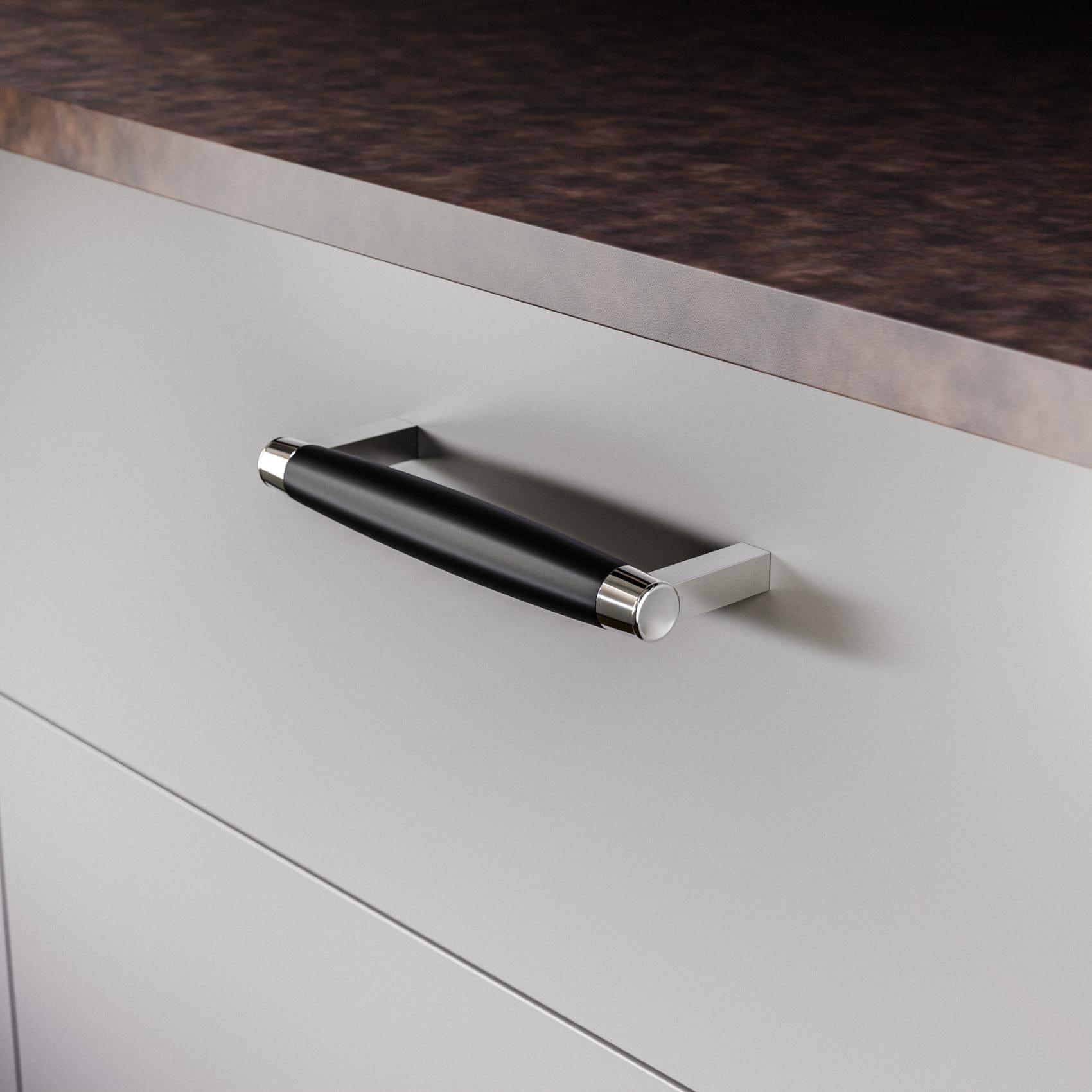 Hjo | Greb i Mat Sort / Krom L 141 mm (C/C 128 mm) Twentytwo TF-10200053 FINICC