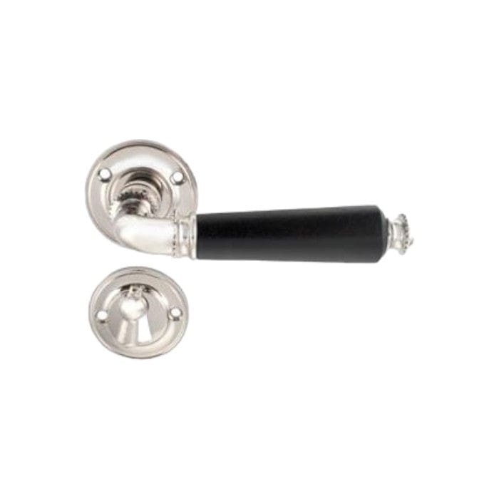 Humlebæk | Dørhåndtag i Blank Nikkel  / Sort Et Al KC-206888 FINICC