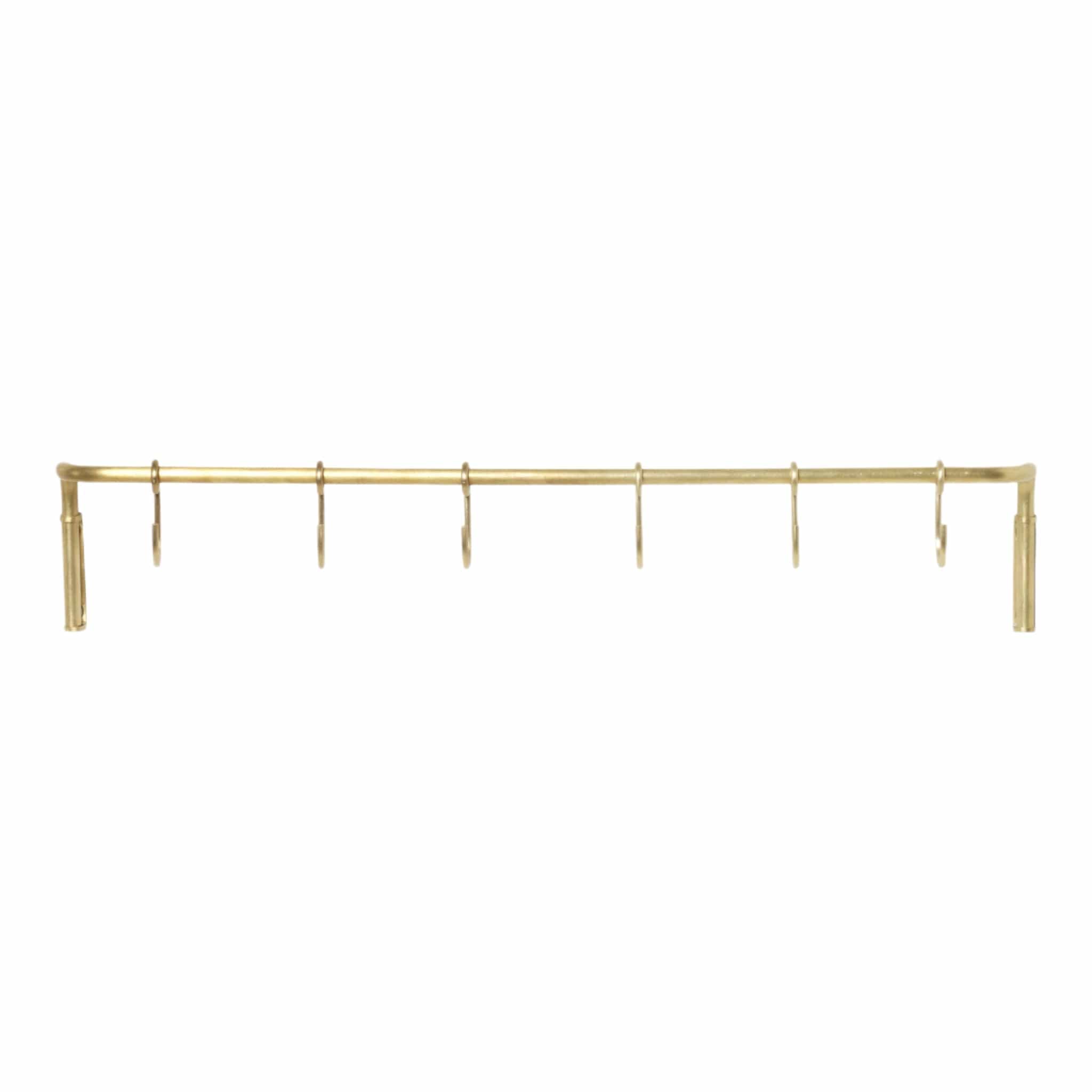 Køkkenstang i Messing med 6 Kroge - 55 x 9,5 cm L 550 mm x D 60 mm ferm LIVING FL-5479 FINICC