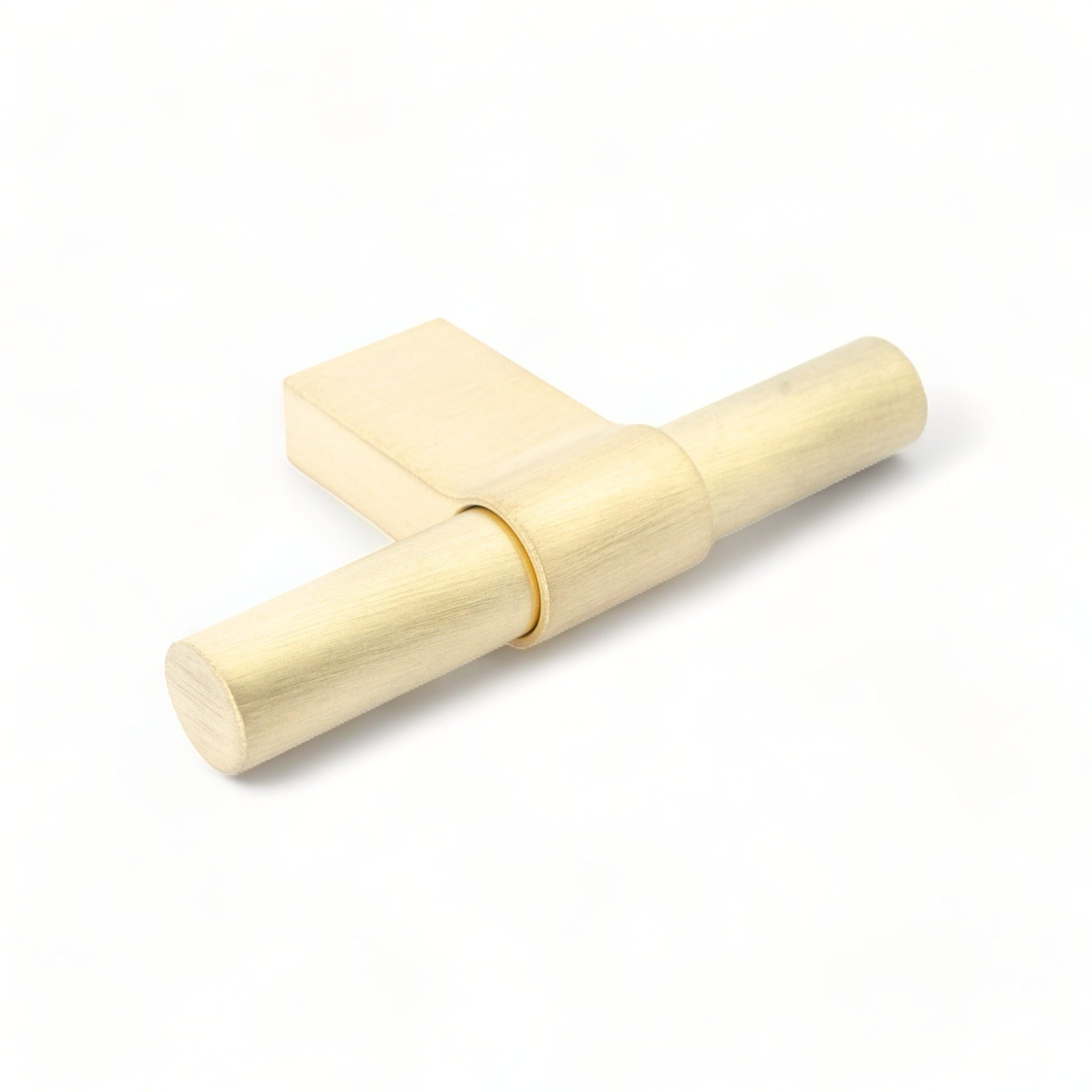 Line Big T-Bar | Greb/Knop i Børstet Messing uden Lak L 80 mm (C/C 12 mm) BB Sweden BB-KN29MB FINICC