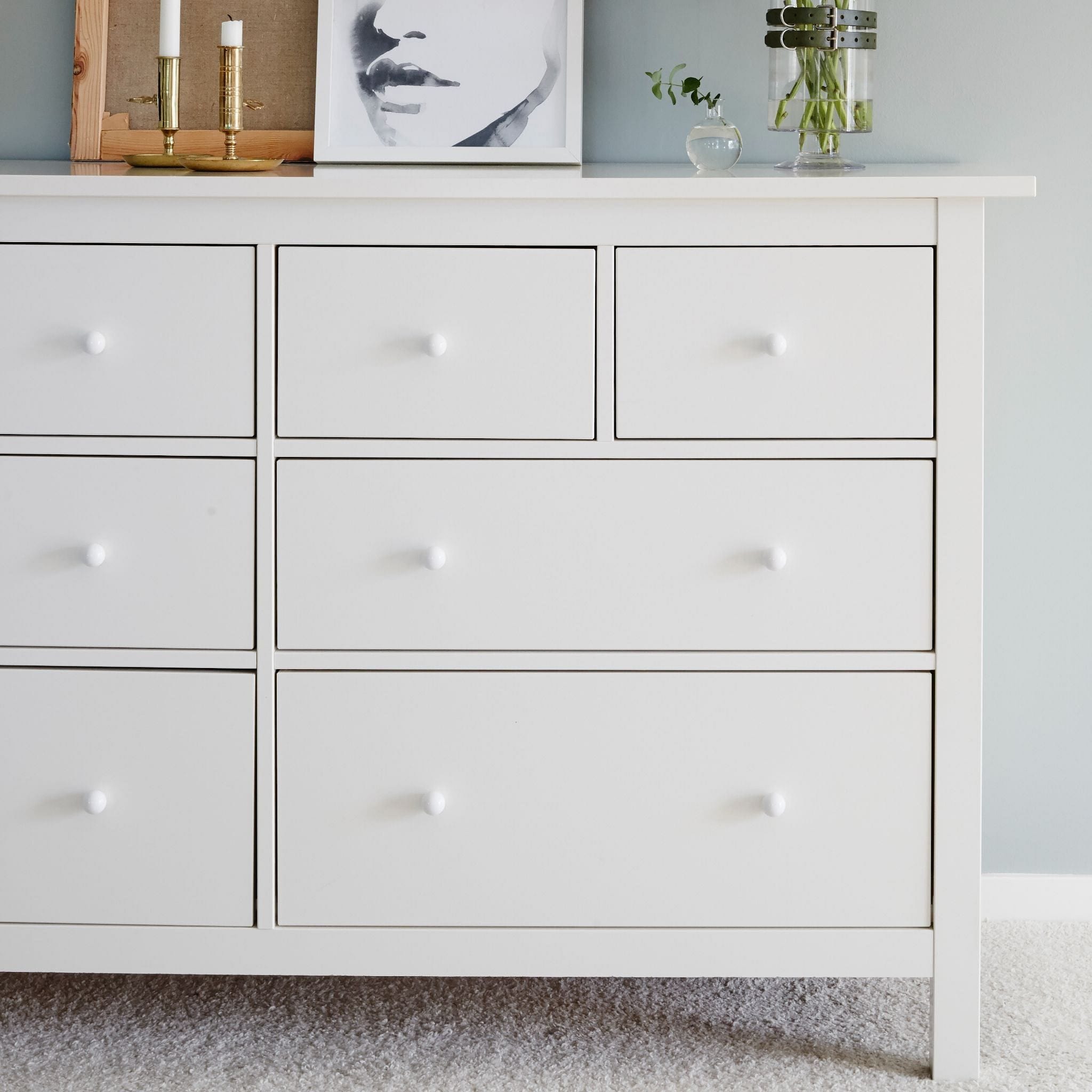 Lucas | Knop i Porcelæn / Hvid | 2 stk Ø 25 mm Habo HB-100213 FINICC