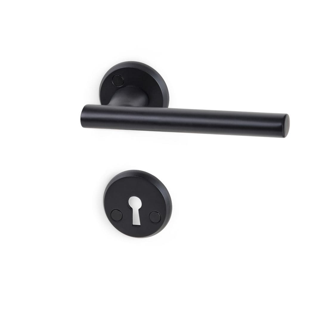 Lyon | Dørhåndtag i Sort inkl nøgleskilte L 135 mm (C/C 30 mm) Habo HB-31165 FINICC