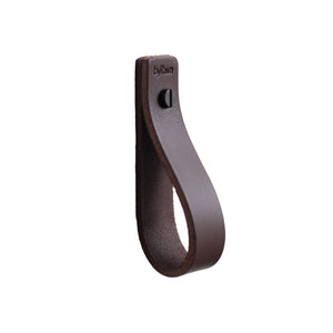 M1 | Handtag/Knopp i Mörkbrun Läder / Svart Skruv