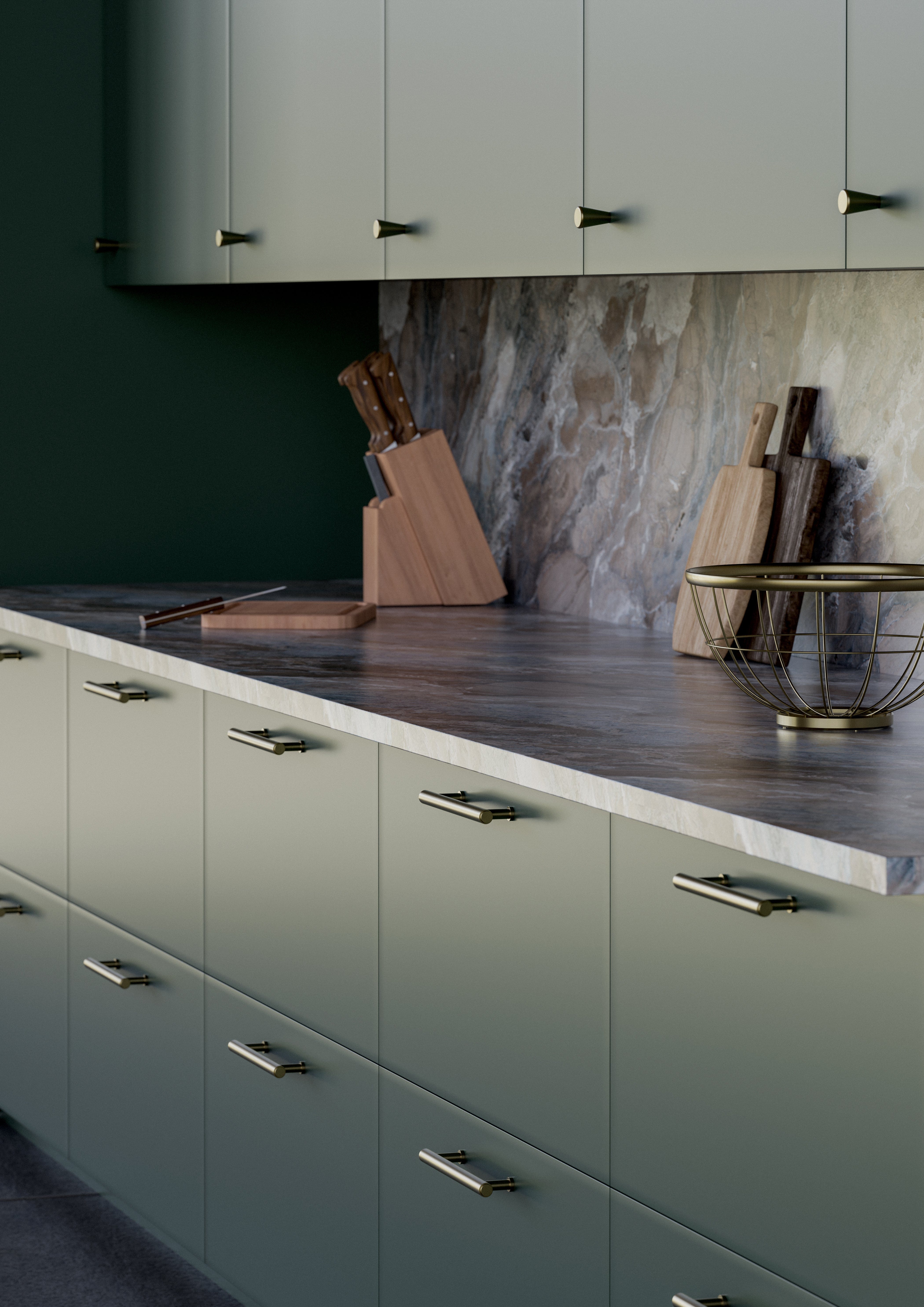 Matera | Greb i Børstet Messing L 165 mm (C/C 128 mm) Theofils TF-11872588SP FINICC