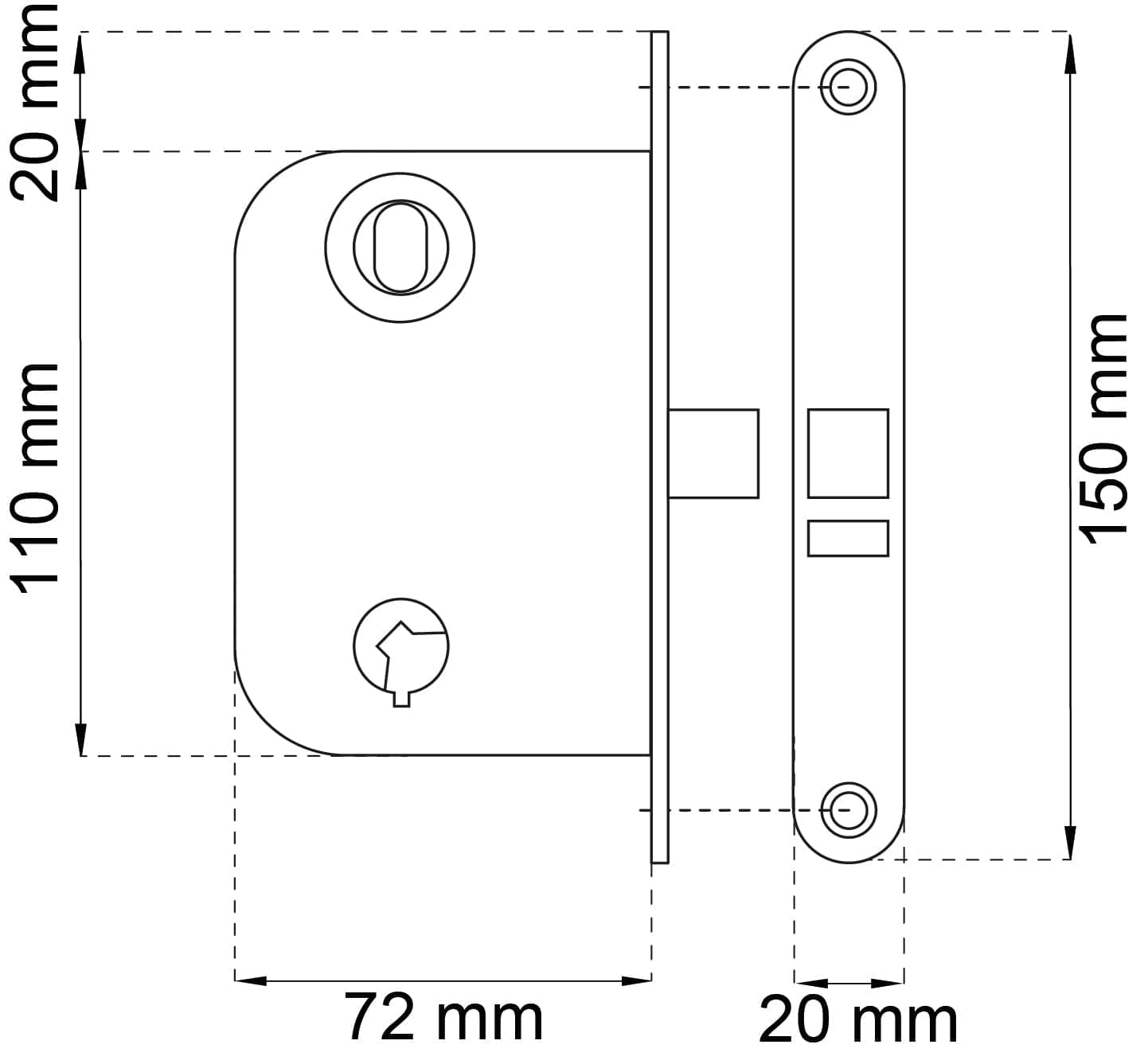 MDL 2014 | Låsekasse i Mat Sort (eksklusiv slutblik) Habo HB-30919 FINICC