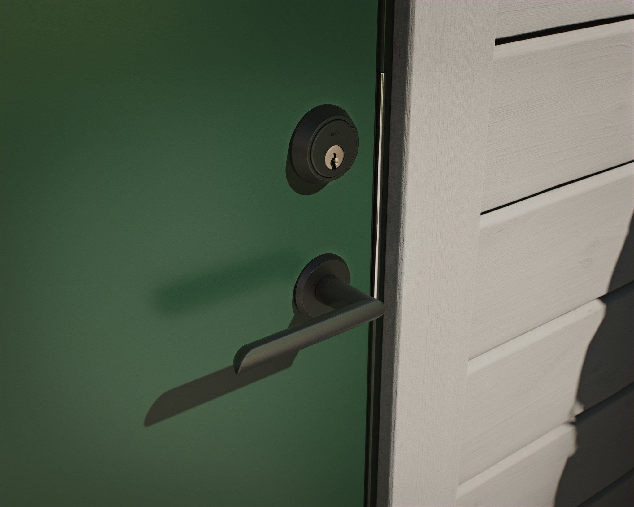 New York | Dørhåndtag i Mat Sort - til hoveddør Habo HB-17099 FINICC