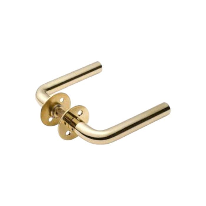 NH L-Greb | Dørhåndtag i Blank Messing uden Lak Sibes FINICC