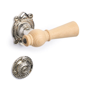 Østerbro | Dörrhandtag i Ask / Nickel - 1670/1671 rosetter och nyckelskyltar