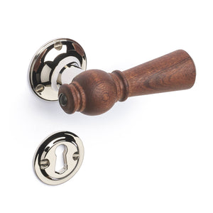 Østerbro | Dörrhandtag i Mahogny / Nickel - 1770/1771 rosetter och nyckelskyltar