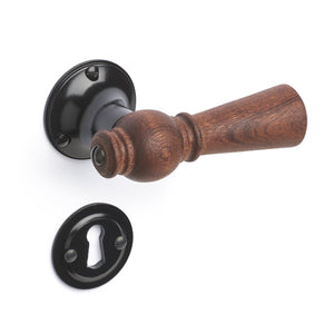 Østerbro | Dörrhandtag i Mahogny / Svart - 1770/1771 rosetter och nyckelskyltar