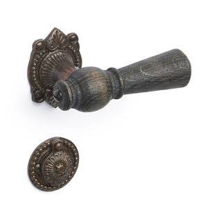 Østerbro | Dörrhandtag i Rökt Ek / Brunerad - 1670/1671 rosetter och nyckelskyltar