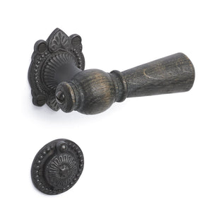 Østerbro | Dörrhandtag i Rökt Ek / Svart - 1670/1671 rosetter och nyckelskyltar