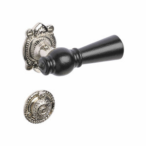 Østerbro | Dörrhandtag i Svart / Nickel - 1670/1671 rosetter och nyckelskyltar