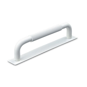 Perugia Stripe | Handtag i Matt Vit med bakplatta