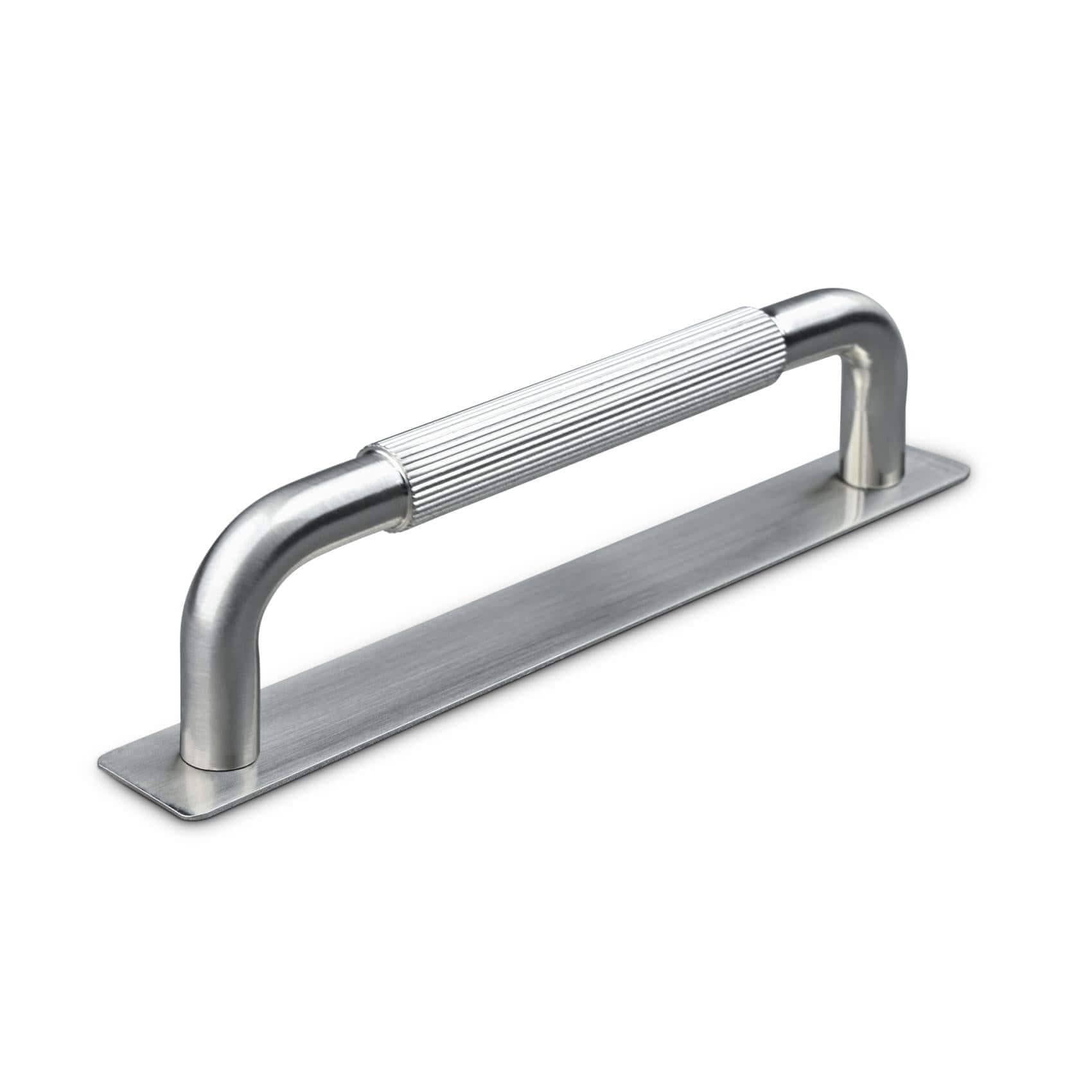 Perugia Stripe | Greb i Rustfrit Stål Finish med bagplade L 138 mm (C/C 128 mm) Theofils TF-10200365-BP FINICC