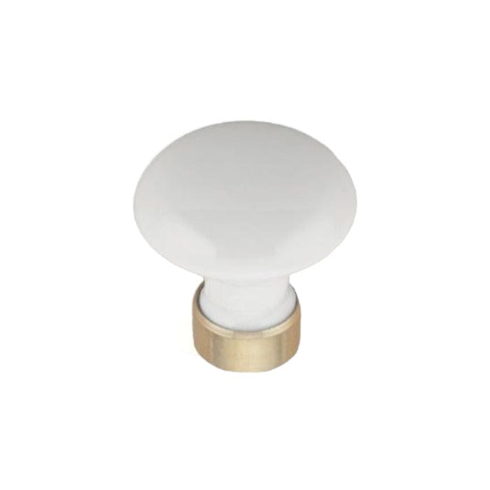 Porc | Knop i Hvid Porcelæn/Messing Omporro FINICC