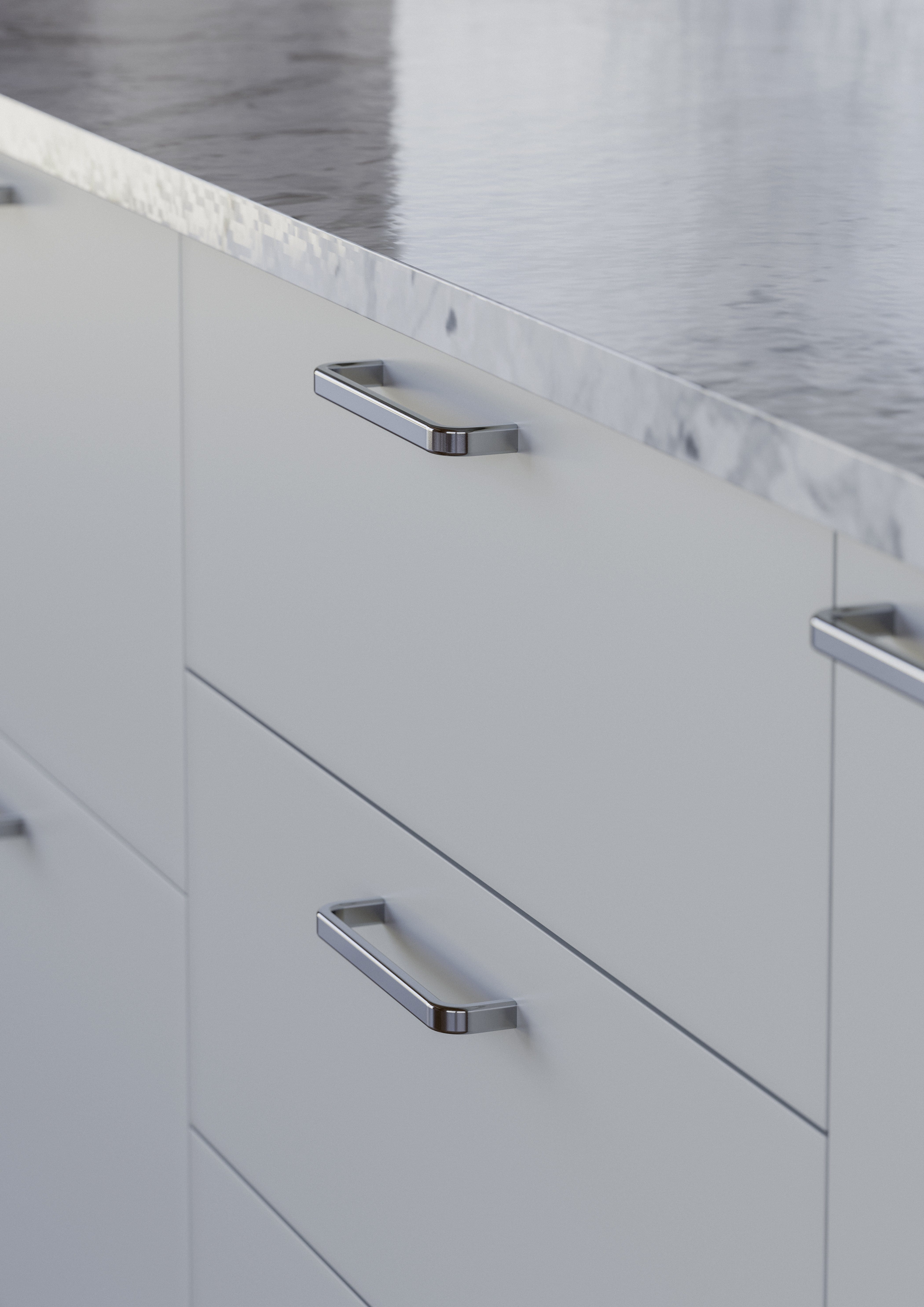 Positano | Handtag i Blank Krom