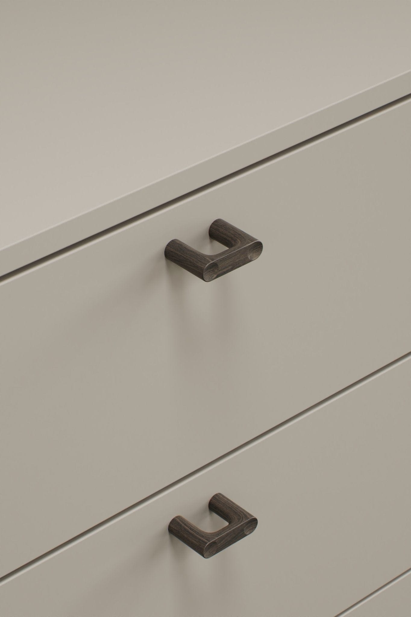 Punto | Knop i Mørkebrun Eg L 44 mm x D 31 mm Furnipart FP-119020032-056 FINICC