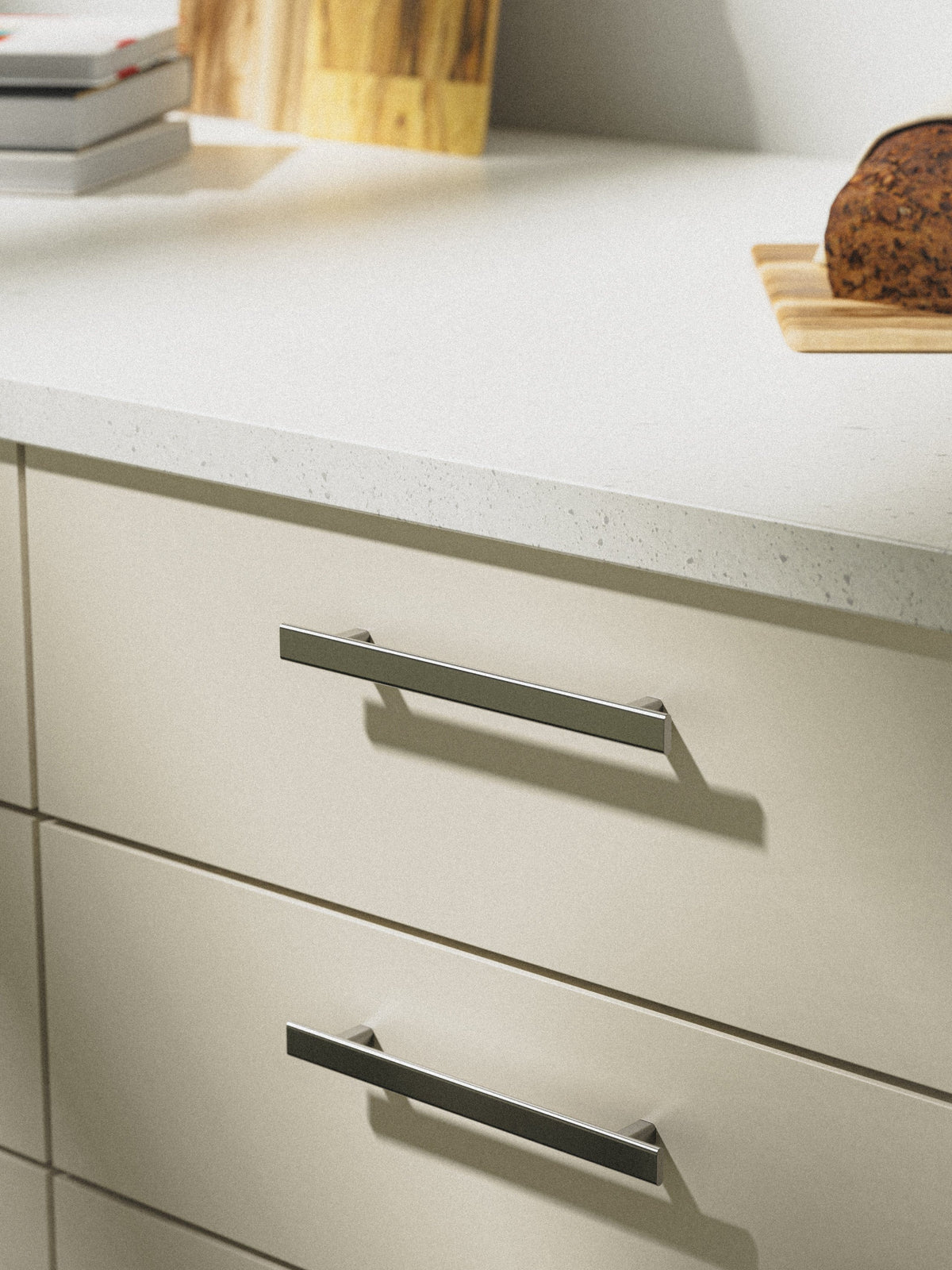 Regola | Greb i Børstet Rustfrit Stål Finish L 210 mm (C/C 160 mm) METAKOR MK-11.4188.29 FINICC