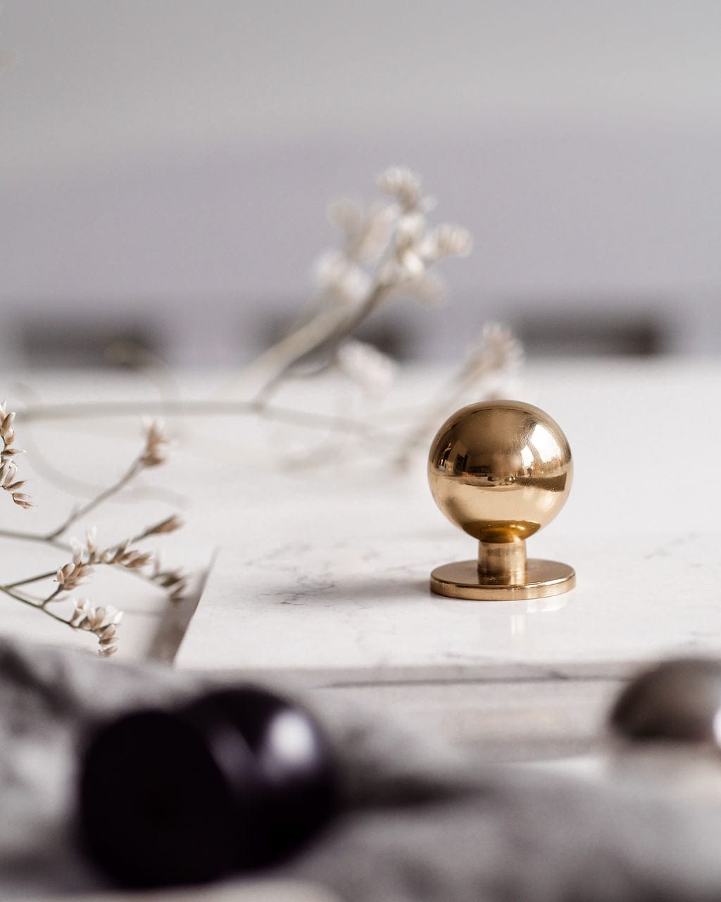 Solliden | Knop i Blank Messing med Lak Et Al FINICC