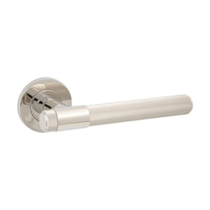 Kingston Reeded | Dörrhandtag i Blank Nickel