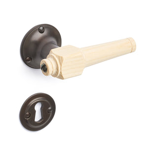 Svanemølle | Dörrhandtag i Ask / Brunerad - 1770/1771 rosetter och nyckelskyltar